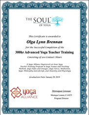 Yoga Alliance 300-hour advanced yoga teacher training certificate